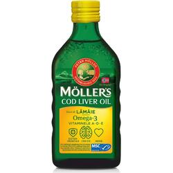 Cod Liver Oil Omega-3 cu Aroma de Lamaie 250ml MOLLERS