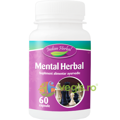 Mental Herbal 60cps, INDIAN HERBAL, Remedii Capsule, Comprimate, 1, Vegis.ro