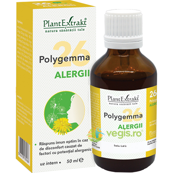 Polygemma 26 (Alergii) 50ml, PLANTEXTRAKT, Suplimente Lichide, 1, Vegis.ro