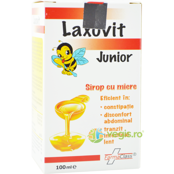 Laxovit Junior Sirop cu Miere 100ml, FARMACLASS, Siropuri, Sucuri naturale, 1, Vegis.ro