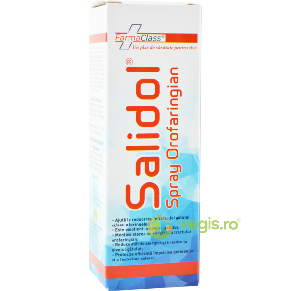 Salidol Spray Orofaringian 30ml, FARMACLASS, Remedii Naturale ORL, 1, Vegis.ro