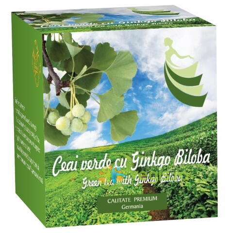 Ceai Verde cu Ginkgo Biloba 20dz, BIS-NIS, Ceaiuri doze, 1, Vegis.ro