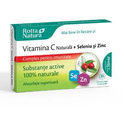 Vitamina C Naturala + Seleniu si Zinc 30cpr masticabile ROTTA NATURA