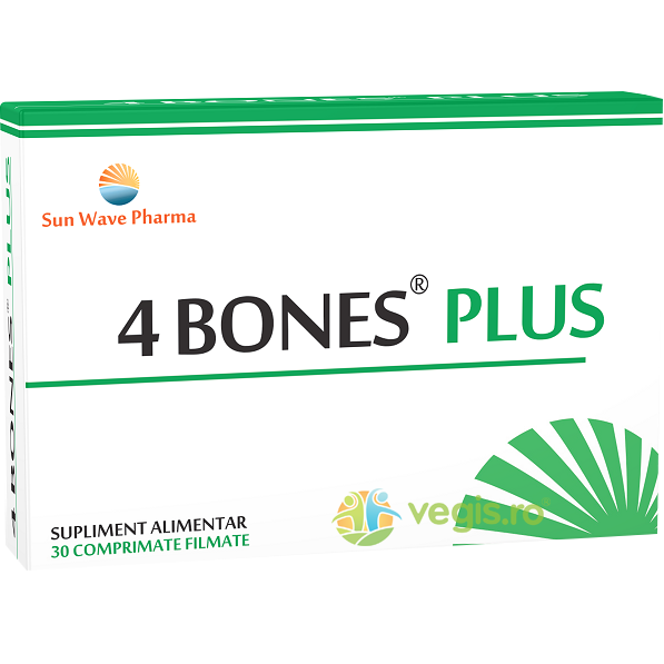 4 Bones Plus 30cpr, SUN WAVE PHARMA, Capsule, Comprimate, 1, Vegis.ro