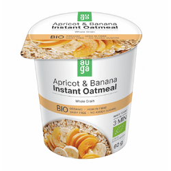 Porridge din Ovaz Integral cu Caise si Banane Ecologic/Bio 60g AUGA