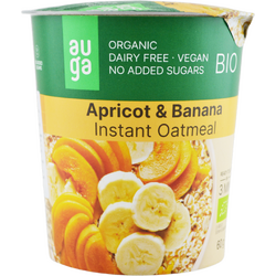 Porridge din Ovaz Integral cu Caise si Banane Ecologic/Bio 60g AUGA