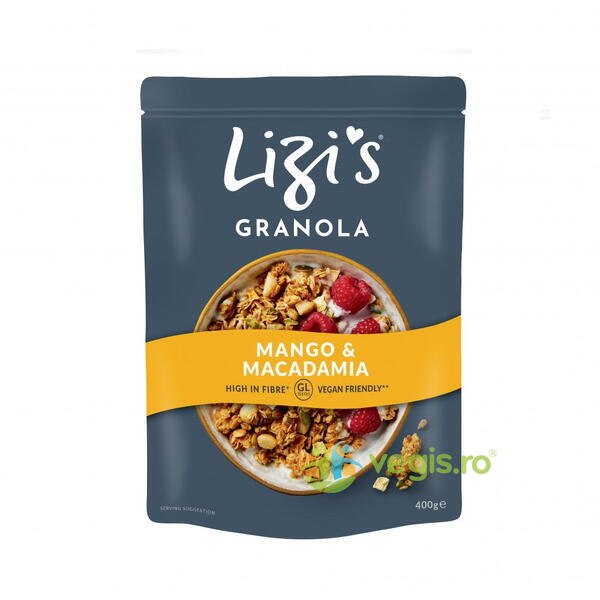 Granola cu Mango si Nuci de Macadamia 400g, LIZI'S, Fulgi, Musli, 1, Vegis.ro