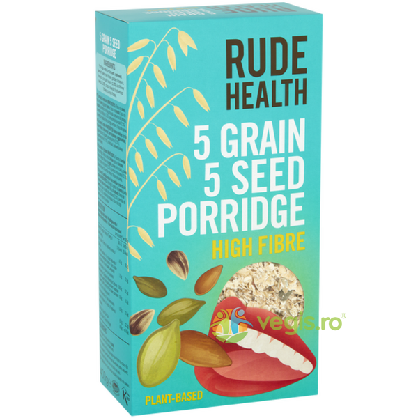 Porridge cu 5 Cereale si 5 Seminte Ecologic/Bio 400g, RUDE HEALTH, Fulgi, Musli, 1, Vegis.ro