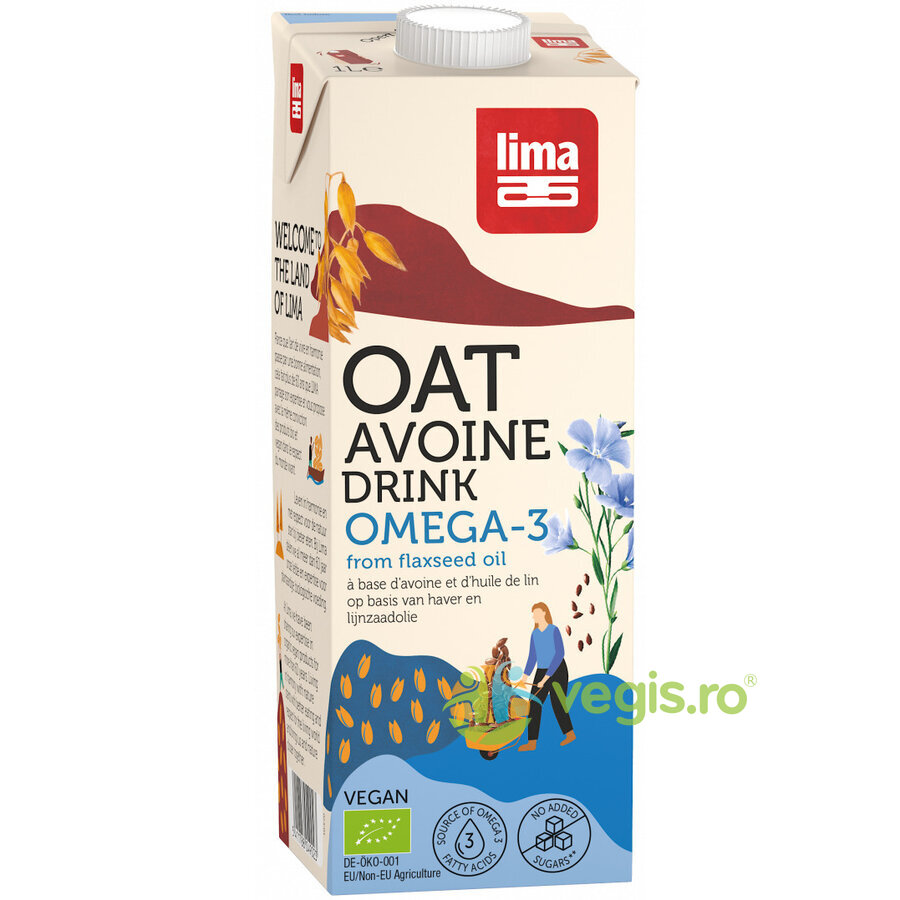 Bautura Vegetala de Ovaz cu Omega 3 Ecologic/Bio 1L Alimentare Alimentare