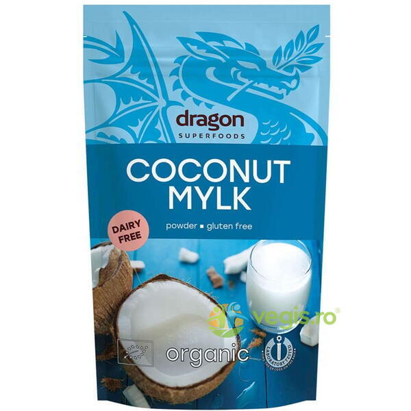 Lapte de Cocos Pudra Ecologic/Bio 150g, DRAGON SUPERFOODS, Produse din Nuca de Cocos, 1, Vegis.ro