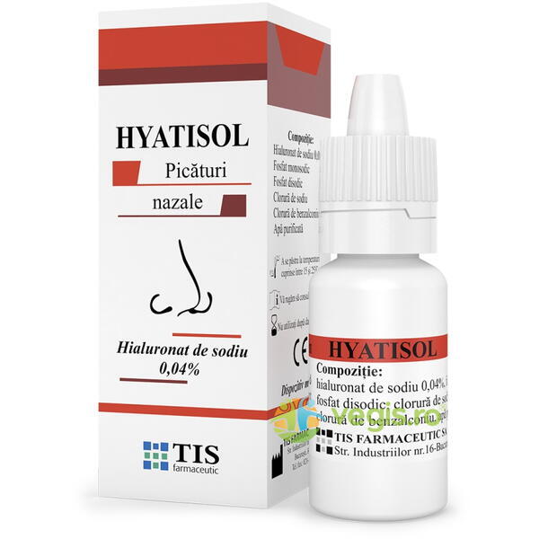 Picaturi Nazale cu Acid Hialuronic Hyatisol 10ml, TIS FARMACEUTIC, Remedii Naturale ORL, 1, Vegis.ro