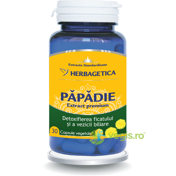 Papadie Extract 30cps, HERBAGETICA, Remedii Capsule, Comprimate, 1, Vegis.ro