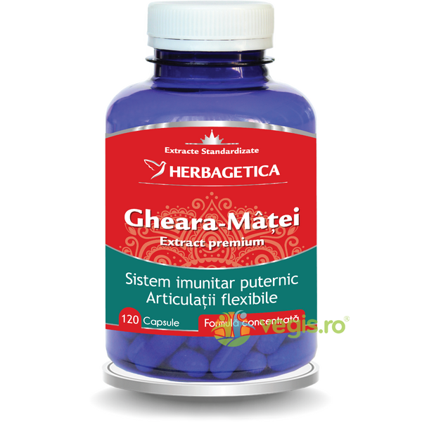 Gheara Matei Extract Standardizat 120cps, HERBAGETICA, Remedii Capsule, Comprimate, 1, Vegis.ro