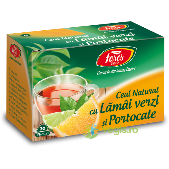 Ceai Natural Lamai Verzi si Portocale  20dz, FARES, Ceaiuri doze, 1, Vegis.ro