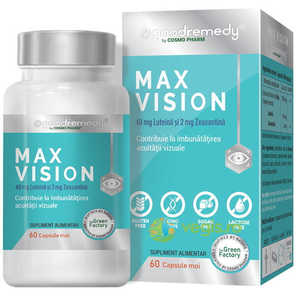 Max Vision  Good Remedy 200mg 60cps moi, COSMOPHARM, Capsule, Comprimate, 1, Vegis.ro