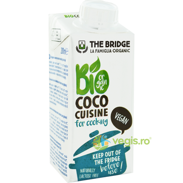 Crema Vegetala din Cocos pentru Gatit The Bridge Ecologica/Bio 200ml, EVERBIO, Alimente BIO/ECO, 1, Vegis.ro