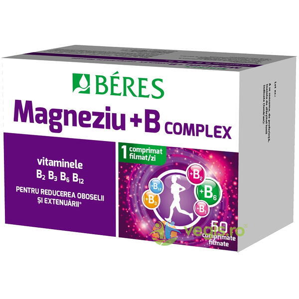 Magneziu + B Complex 50cpr, BERES, Capsule, Comprimate, 1, Vegis.ro