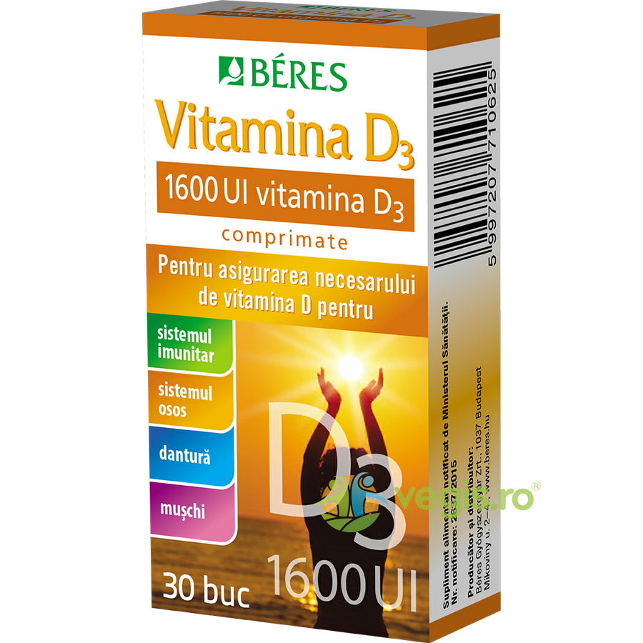 Vitamina D3 1600UI 30cpr