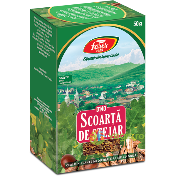 Ceai din Scoarta de Stejar (D140) 50g, FARES, Ceaiuri vrac, 1, Vegis.ro