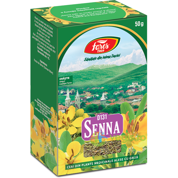 Ceai Senna Frunze (D131) 50g, FARES, Ceaiuri vrac, 1, Vegis.ro