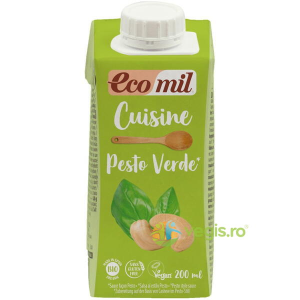 Pesto Verde fara Gluten Ecologic/Bio 200ml, ECOMIL, Alimente BIO/ECO, 1, Vegis.ro