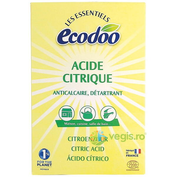 Acid Citric Ecologic/Bio 350g, ECODOO, Produse de Curatenie Casa, 1, Vegis.ro
