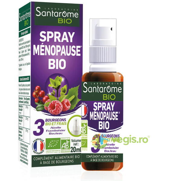 Spray Menopauza Ecologic/Bio 20ml, SANTAROME, Suplimente Lichide, 1, Vegis.ro