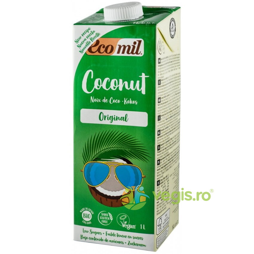 Lapte Vegetal (Bautura) de Cocos fara Gluten Ecologic/Bio 1L ECOMIL
