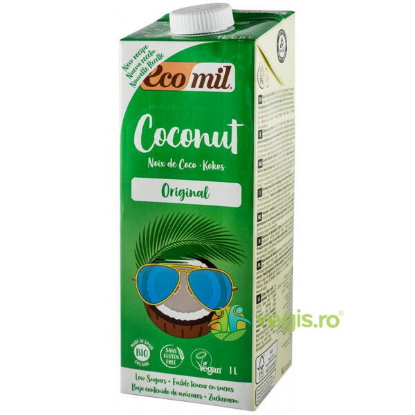 Lapte Vegetal (Bautura) de Cocos fara Gluten Ecologic/Bio 1L, ECOMIL, Sucuri, Siropuri, Bauturi, 1, Vegis.ro