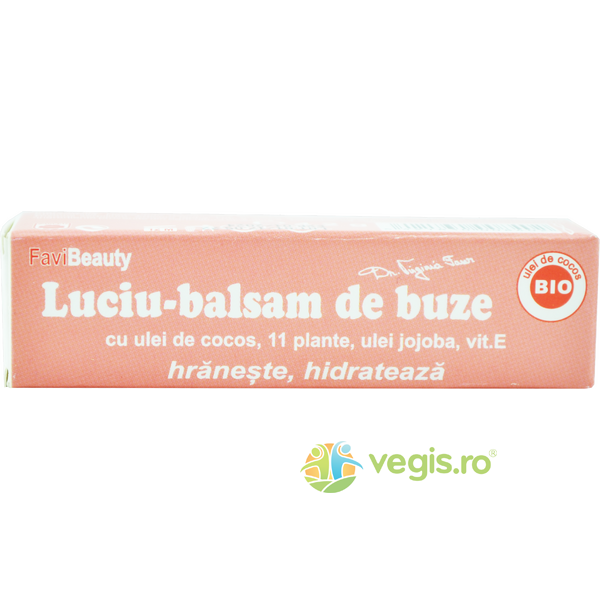 Balsam de Buze cu Ulei de Cocos si Vitamina E Favibeauty 4.2g, FAVISAN, Cosmetice ten, 2, Vegis.ro