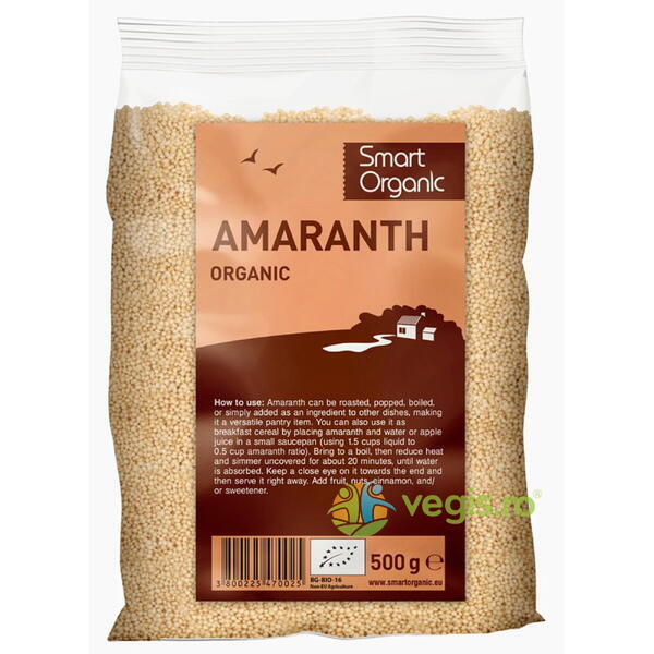 Amaranth Ecologic/Bio 500g, SMART ORGANIC, Cereale boabe, 1, Vegis.ro
