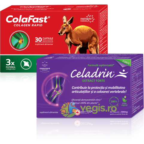 Pachet Celadrin Extract Forte 60cps + Colafast Colagen Rapid 30cps Good Days Therapy,, BIOPOL, Capsule, Comprimate, 1, Vegis.ro