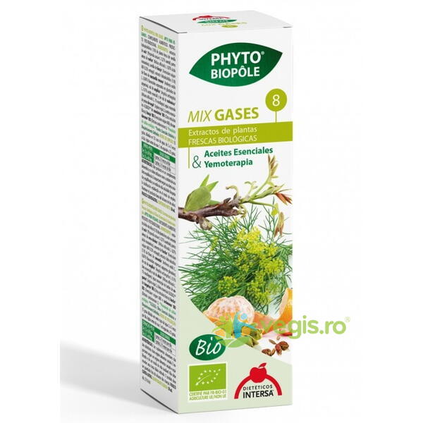 Mix 8 din Plante pentru Digestie si Stomac Plat Ecologic/Bio 50ml, PHYTO BIOPOLE, Suplimente Lichide, 2, Vegis.ro