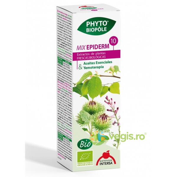 Mix 10 din Plante pentru Curatarea Pielii Epiderm Ecologic/Bio 50ml, PHYTO BIOPOLE, Suplimente Lichide, 2, Vegis.ro