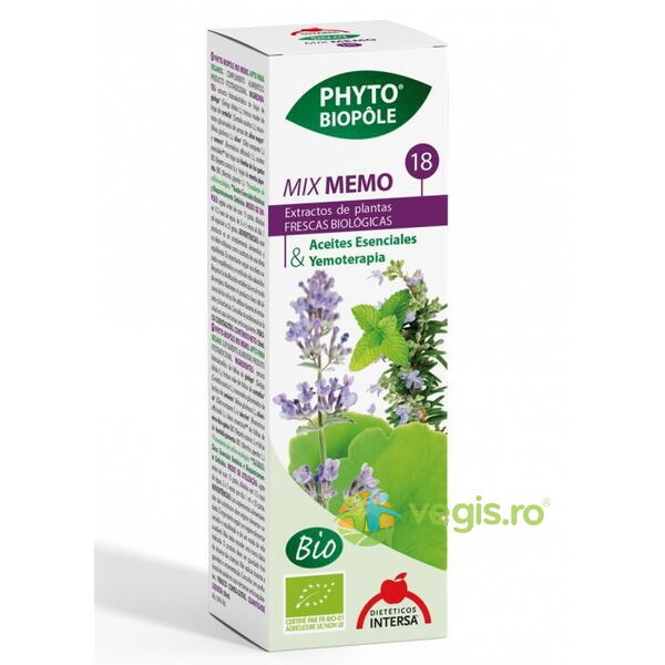 Mix 18 din Plante pentru Memorie Ecologic/Bio 50ml, PHYTO BIOPOLE, Suplimente Lichide, 2, Vegis.ro