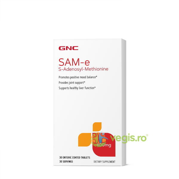 S-Adenozil-Metionina 400mg (Sam-e) 30tb, GNC, Capsule, Comprimate, 2, Vegis.ro
