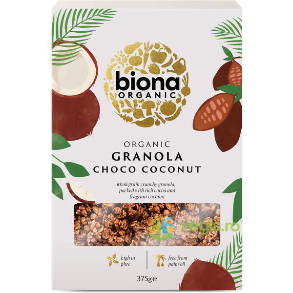 Granola cu Ciocolata si Cocos Ecologica/Bio 375g, BIONA, Fulgi, Musli, 1, Vegis.ro