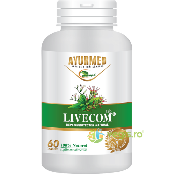 Livecom Protector Hepatic 60tb, AYURMED, Remedii Capsule, Comprimate, 1, Vegis.ro