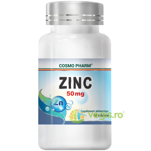 Zinc 50mg 30tb, COSMOPHARM, Vitamine, Minerale & Multivitamine, 1, Vegis.ro