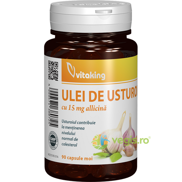 Ulei de Usturoi (Garlic Oil) 30mg 90cps, VITAKING, Capsule, Comprimate, 1, Vegis.ro