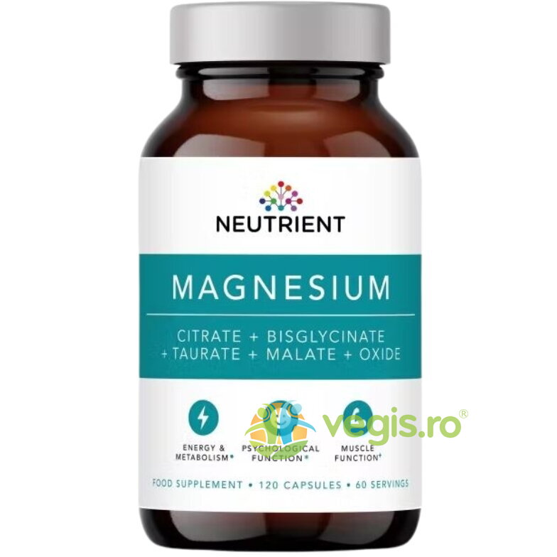 Magnesium Taurate + Bisglycinate + Citrate + Malate 120cps