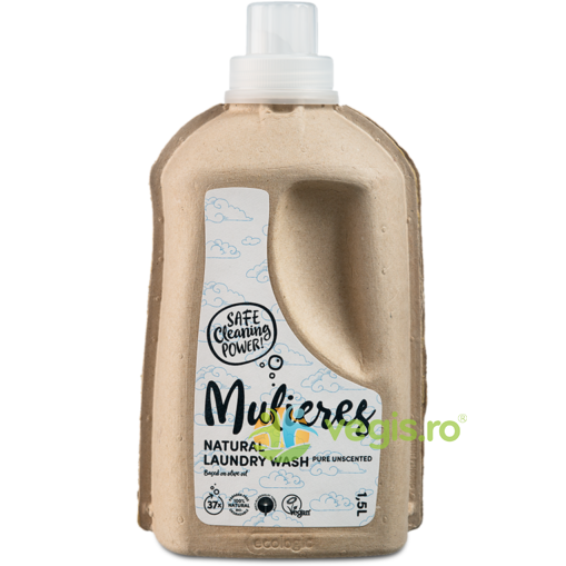 Detergent pentru Rufe cu 99% Ingrediente Naturale 1.5L, MULIERES, Detergenti de Rufe, 1, Vegis.ro