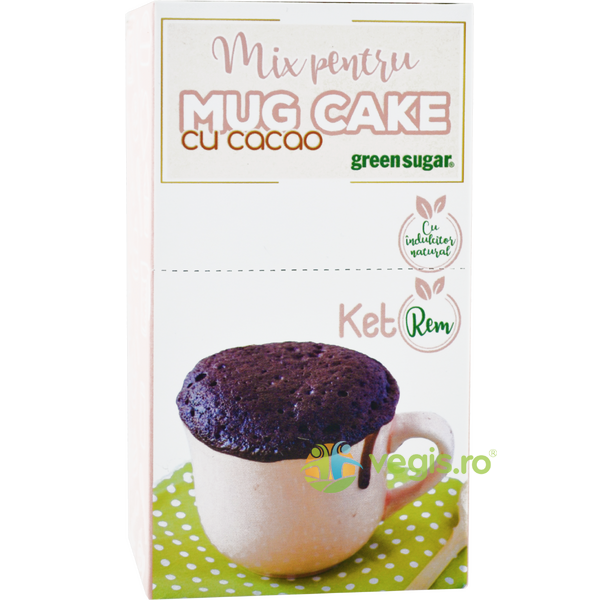 Mug Cake cu Cacao cu Indulcitor Natural Ketorem 70g, REMEDIA, Dulciuri sanatoase, 1, Vegis.ro