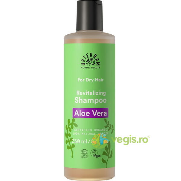 Sampon cu Aloe Vera pentru Par Uscat Ecologic/Bio 250ml, URTEKRAM, Cosmetice Par, 1, Vegis.ro