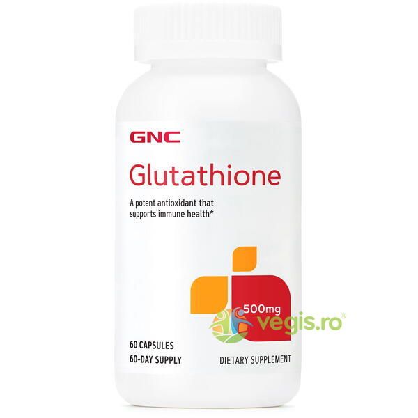 L-Glutathione (L-Glutation)  500mg 60cps, GNC, Capsule, Comprimate, 2, Vegis.ro
