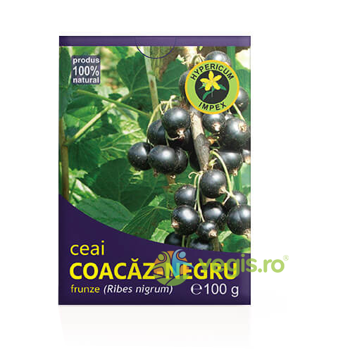 Ceai de Coacaz Negru Frunze 100g, HYPERICUM, Ceaiuri doze, 1, Vegis.ro