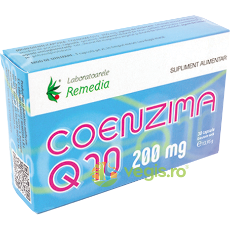 Coenzima Q10 200mg 30cps, REMEDIA, Capsule, Comprimate, 1, Vegis.ro