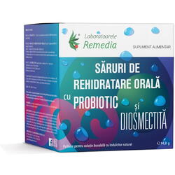 Saruri de Rehidratare Orala cu Probiotic si Diosmectita 24dz REMEDIA
