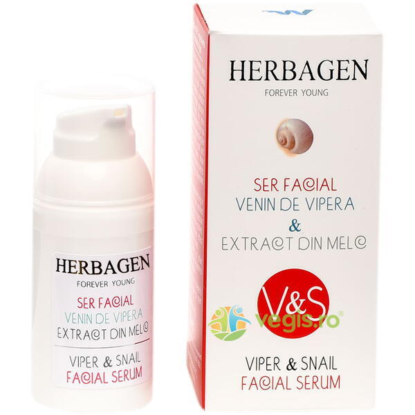 Ser Facial cu Venin de Vipera si Extract de Melc 30g, HERBAGEN, Cosmetice ten, 1, Vegis.ro