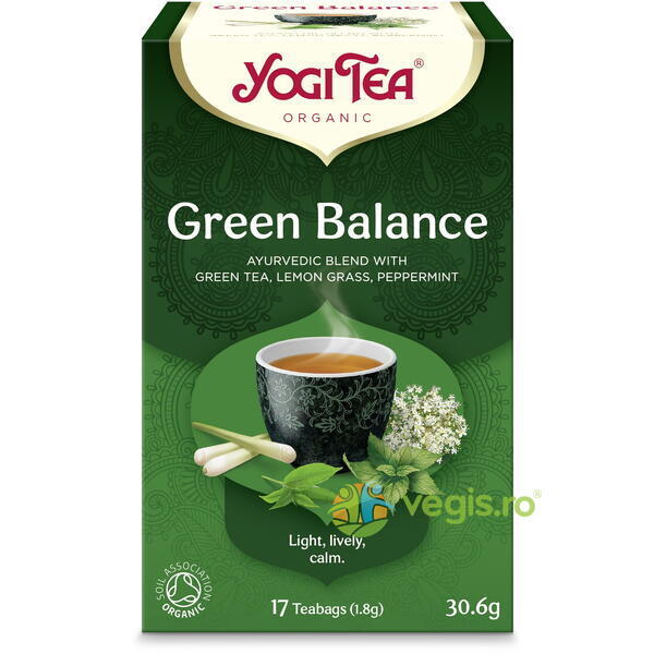 Ceai Green Balance Ecologic/Bio 17dz, YOGI TEA, Ceaiuri doze, 1, Vegis.ro